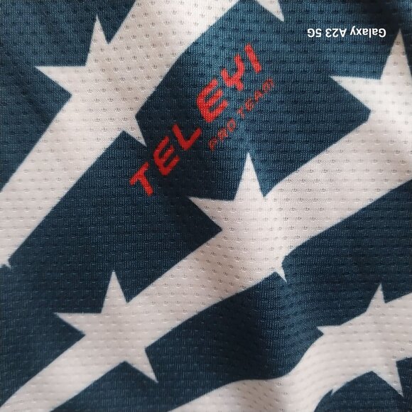 Mens Cycling Jersey American Flag Stars & Stripes Design By Teleyi Pro Team - Picture 3 of 4